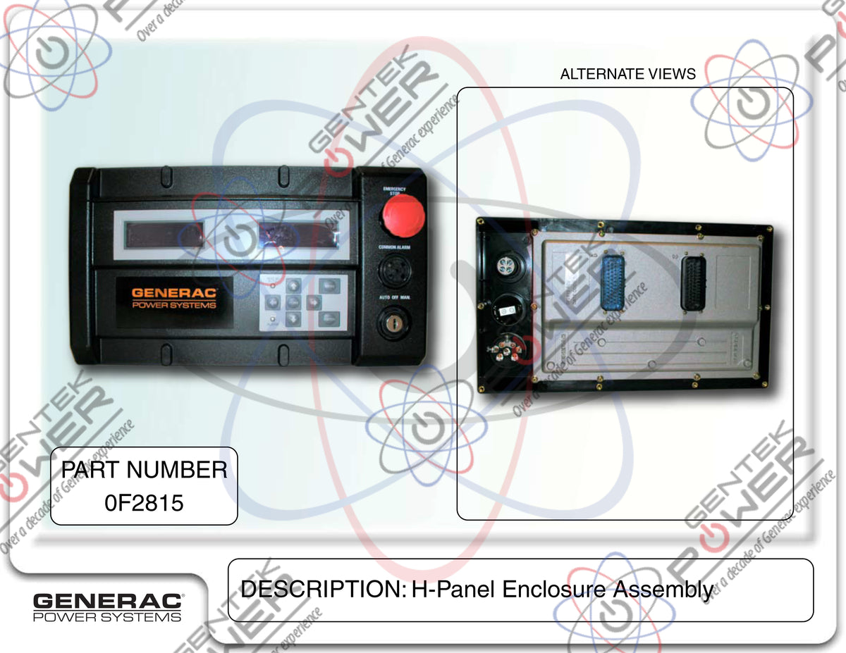 Generac 0F5763/0F2815/0F28150SRV H-Panel H-100 Control Panel