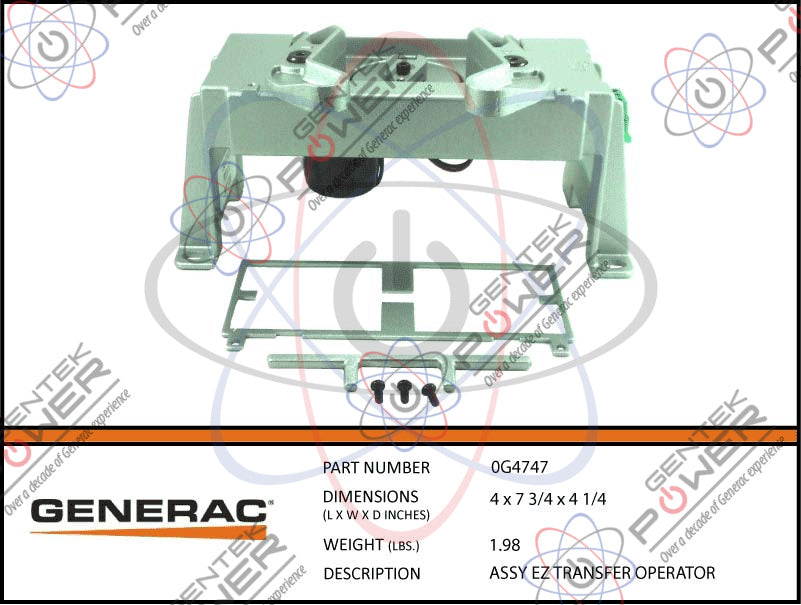 Generac 0G4747 5447/5449 Gen Ready Panel EZ Transfer Operator Assembly