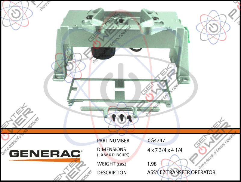 Generac 0G4747 5447/5449 Gen Ready Panel EZ Transfer Operator 