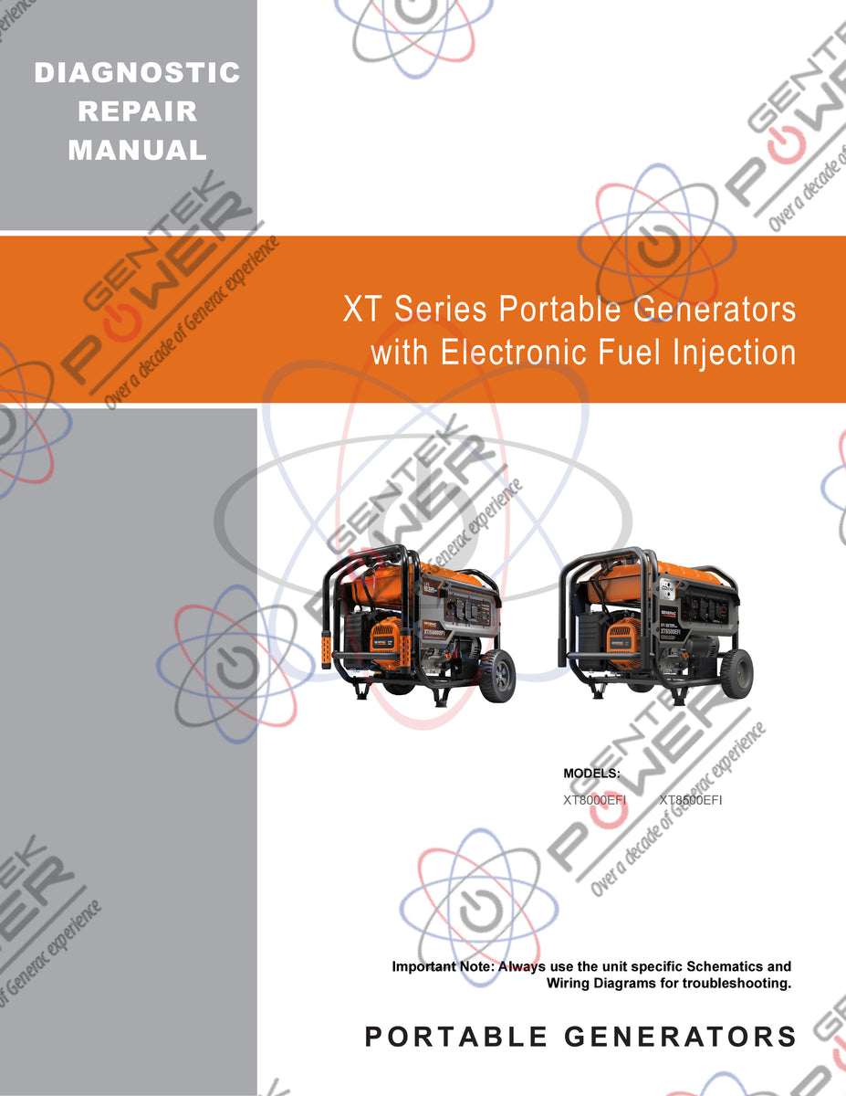 Gen出品 Generac XT8000EFI/XT8500EFI Service & Repair Diagnostic Manual For