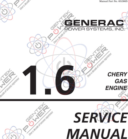 Generac 1.6L Chery Engine Service & Repair Manual