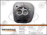 Generac 0H1760A/10000011471 Cylinder #1 Head For 990/992/999CC Engines