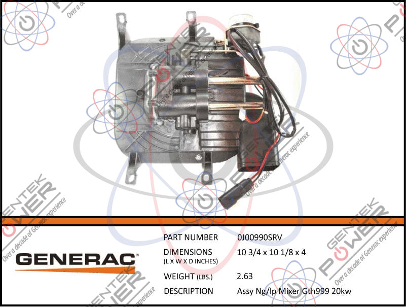 お中元 お歳暮 お年賀 夏 冬 年末年始のご挨拶 ギフト 通販な Generac 0J00990SRV Mixer Assembly/Airbox w/Stepper And Choke ウォーキング・ランニングウェア