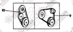 Generac G039379/39379/039379 1.6L Fiat Fan Belt