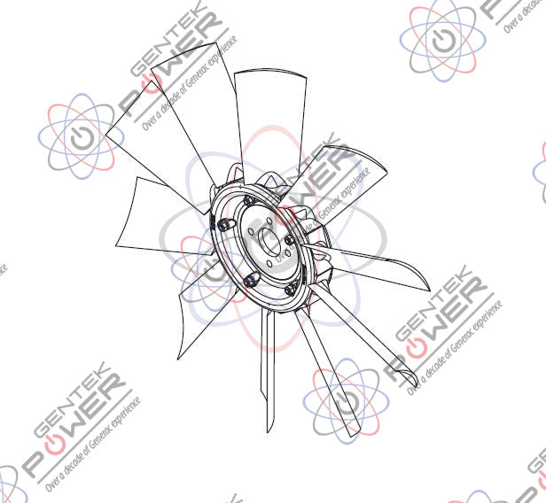 Generac 24933 Magnum MMG55 Radiator Cooling Fan – Gentek Power Generac ...