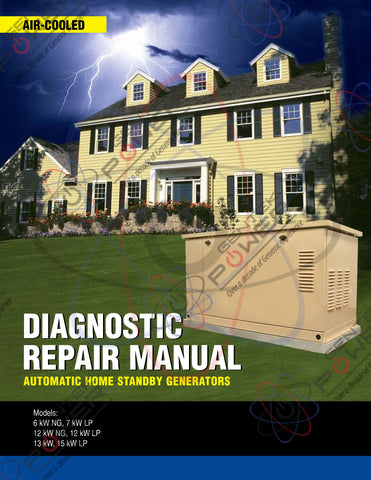 Generac Air Cooled 4000 (4390, 4456, 4389) Series Service & Repair Diagnostic Manual