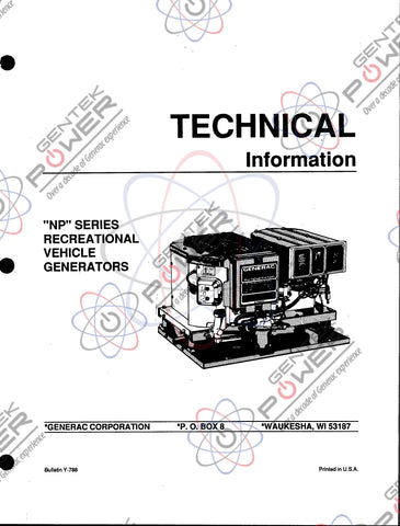 Generac NP Series RV Generator Diagnostic Repair Manual