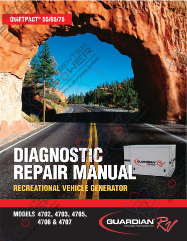 Generac QuietPact 55/65/75 Gas and LP Service & Repair Diagnostic Manual