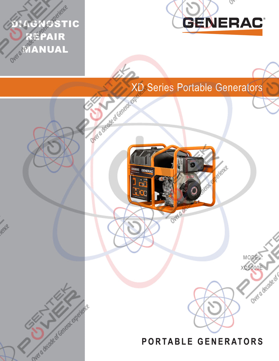 Generac XD5000E Diesel Service & Repair Diagnostic Manual – Gentek ...